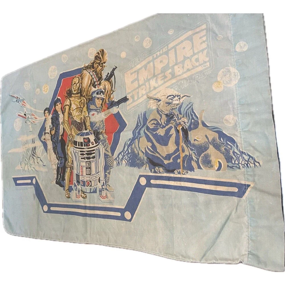 Vintage 1979 Star Wars The Empire Strikes Back Pillowcase - Boba Fett & Vader